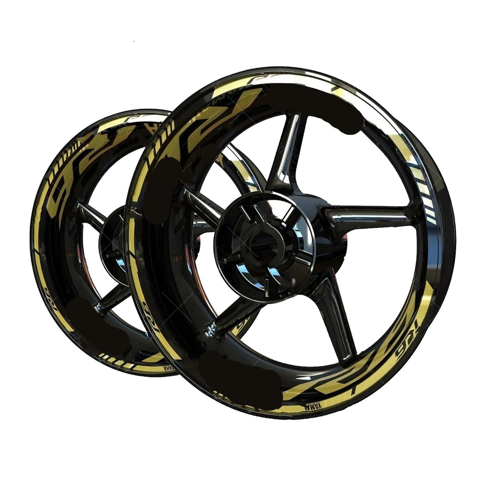 Pegatina llanta para Ya&maha para R6 con Logotipo Y Vinilo Juego Calcomanías Llantas Motocicleta Pegatinas de Rueda