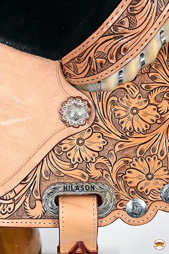 Miniatura 7 de HILASON Flex Tree Western Horse Saddle American Leather Trail Barrel