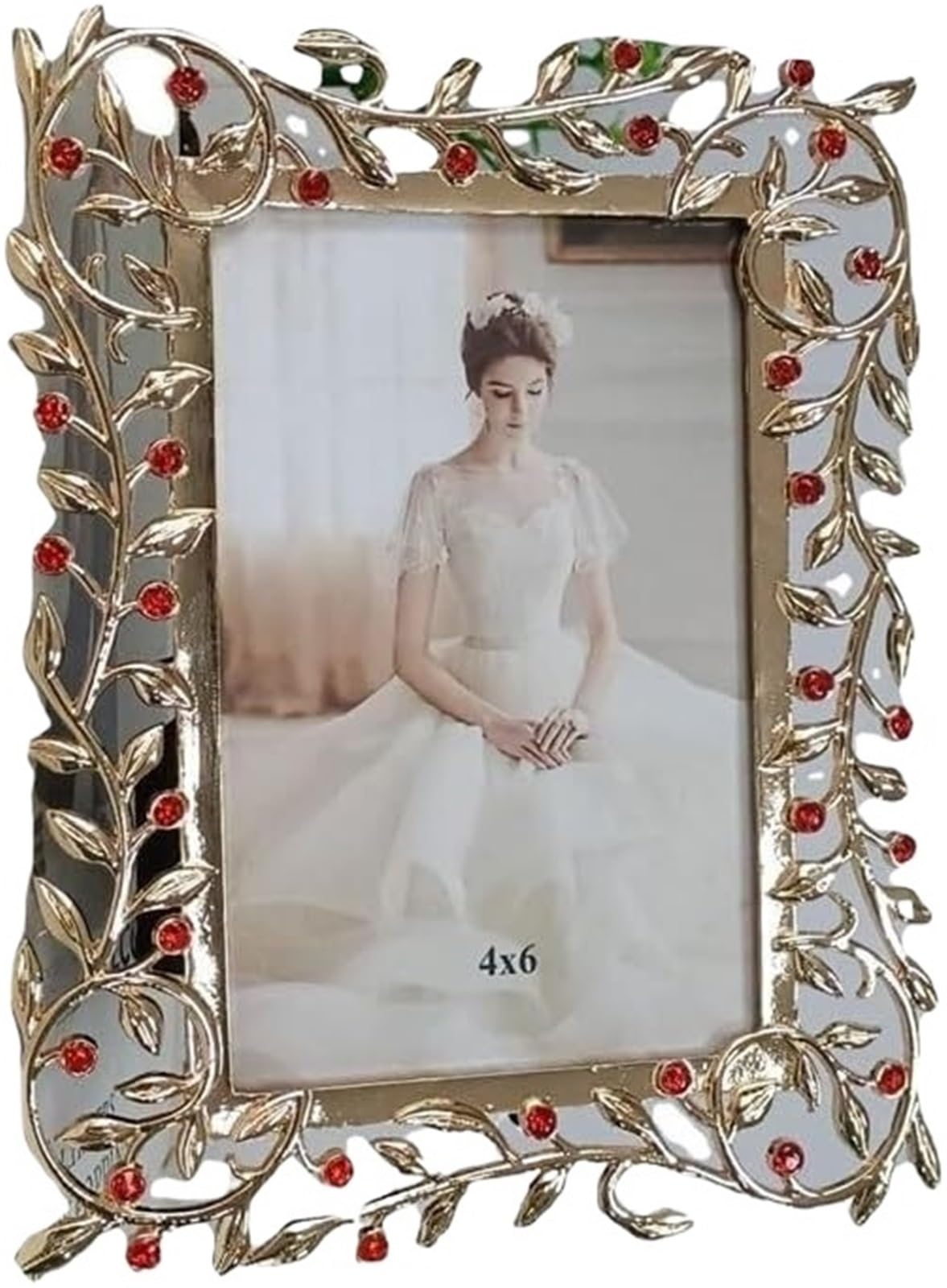 Metal Picture Frame, Metal Photo Frame 4x6 5x7 inches Home Wall Table Decor Commemorative Gift(4 * 6inches)