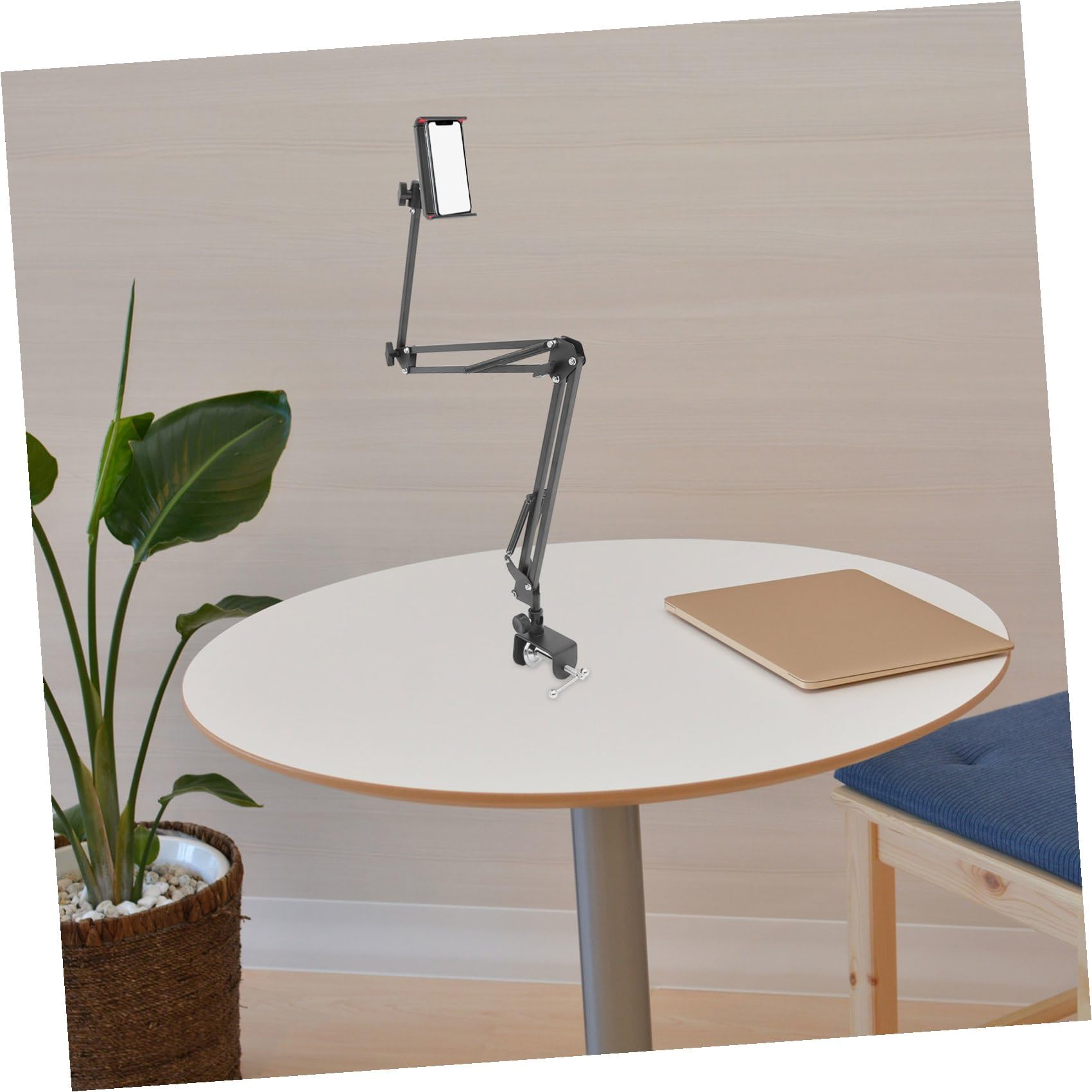 UKCOCO 1pezzi Supporto per Telefono e Tablet Staffa per Scrivania Robusta e Stabile Facile da Installare e Trasportare