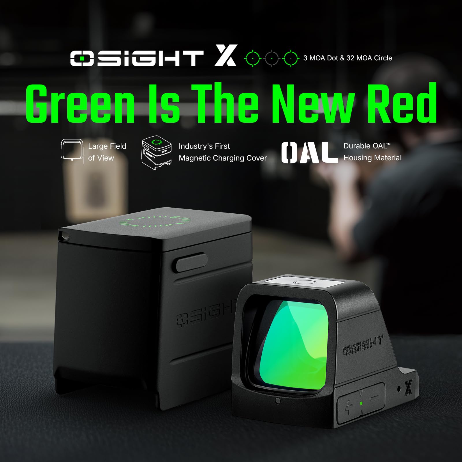 Amazon.com: OSIGHT X Open Green Dot Sight, 3&32 MOA Multi-Reticle