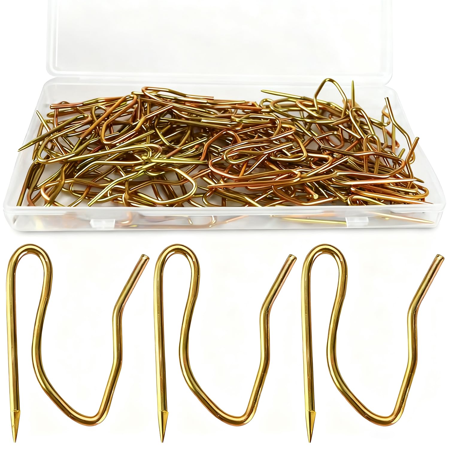 Photo 1 of AIDOIT Curtain Hooks, Pack, 1.3 Inch, Bronze