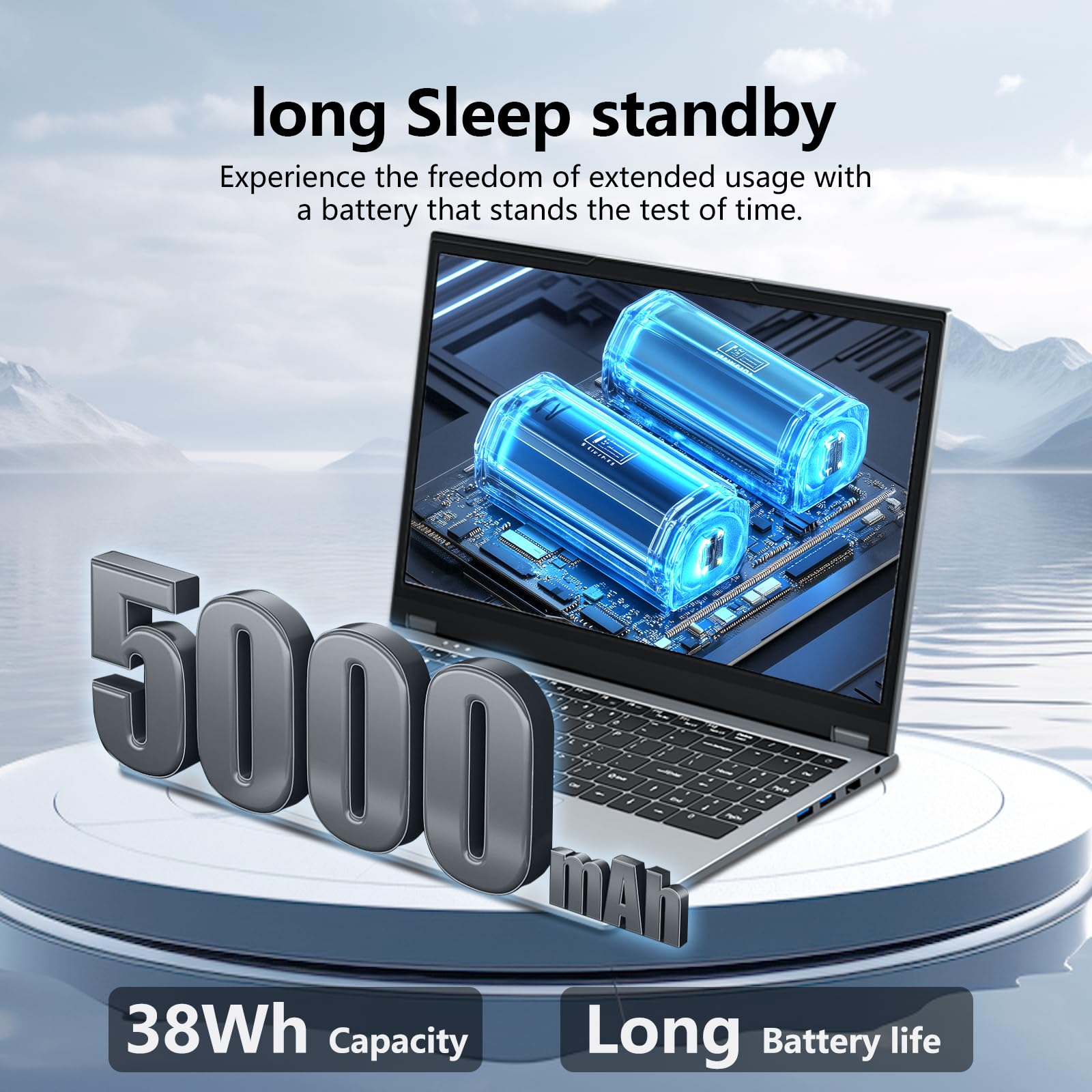 Ordenador Portátil 2 en 1 15.6 Pulgadas Pantalla Táctil 360°, R3 3200U CPU, 16 GB RAM 512 GB SSD, Radeon Graphics, RJ45+USB 3.0+Mini-HDMI