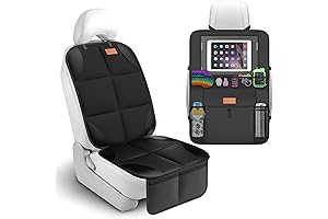 Backseat Car Organizer Kick Mat with Storage Pockets
