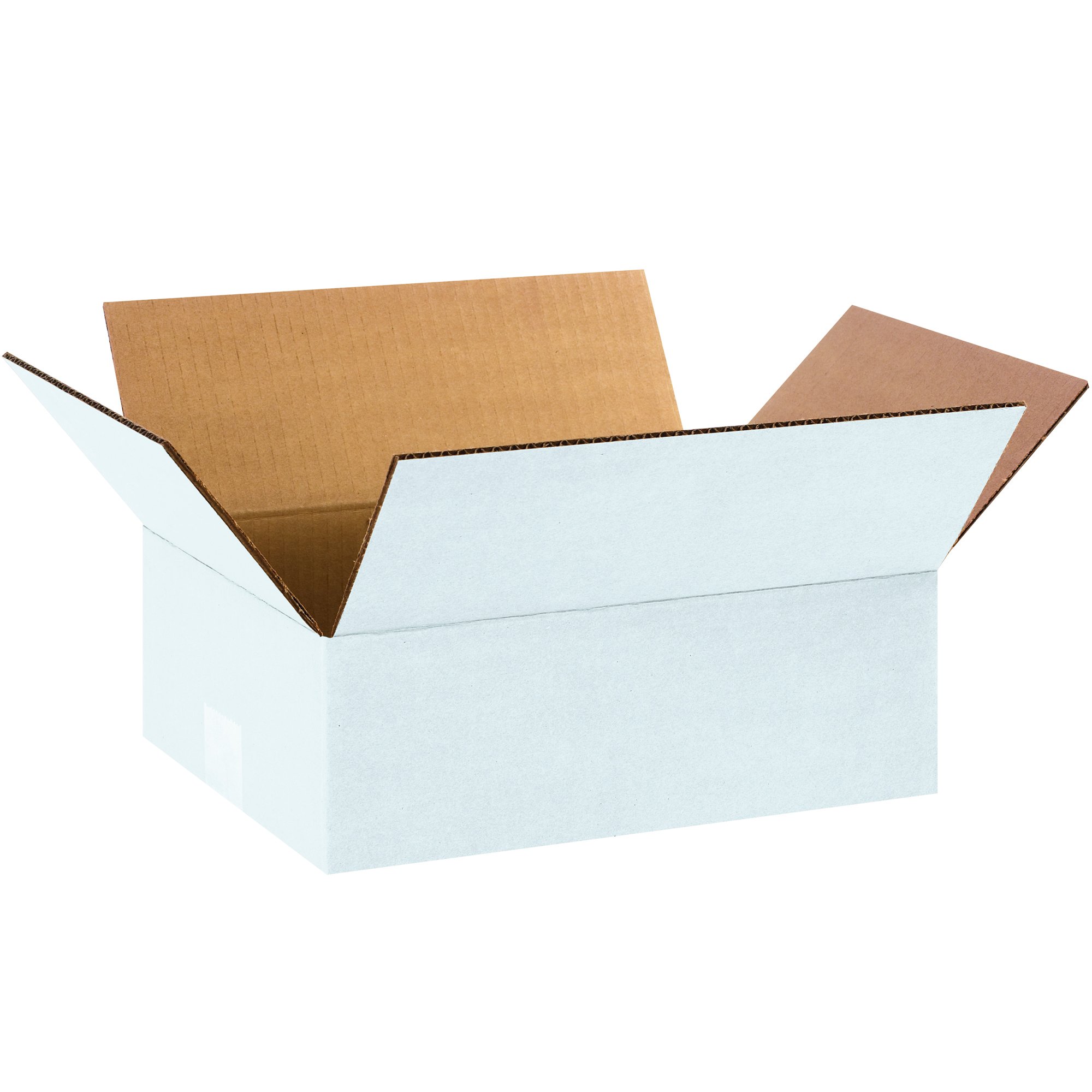 Partners Brand P1294W Corrugated Boxes, 12"L x 9"W x 4"H, White (Pack of 25)