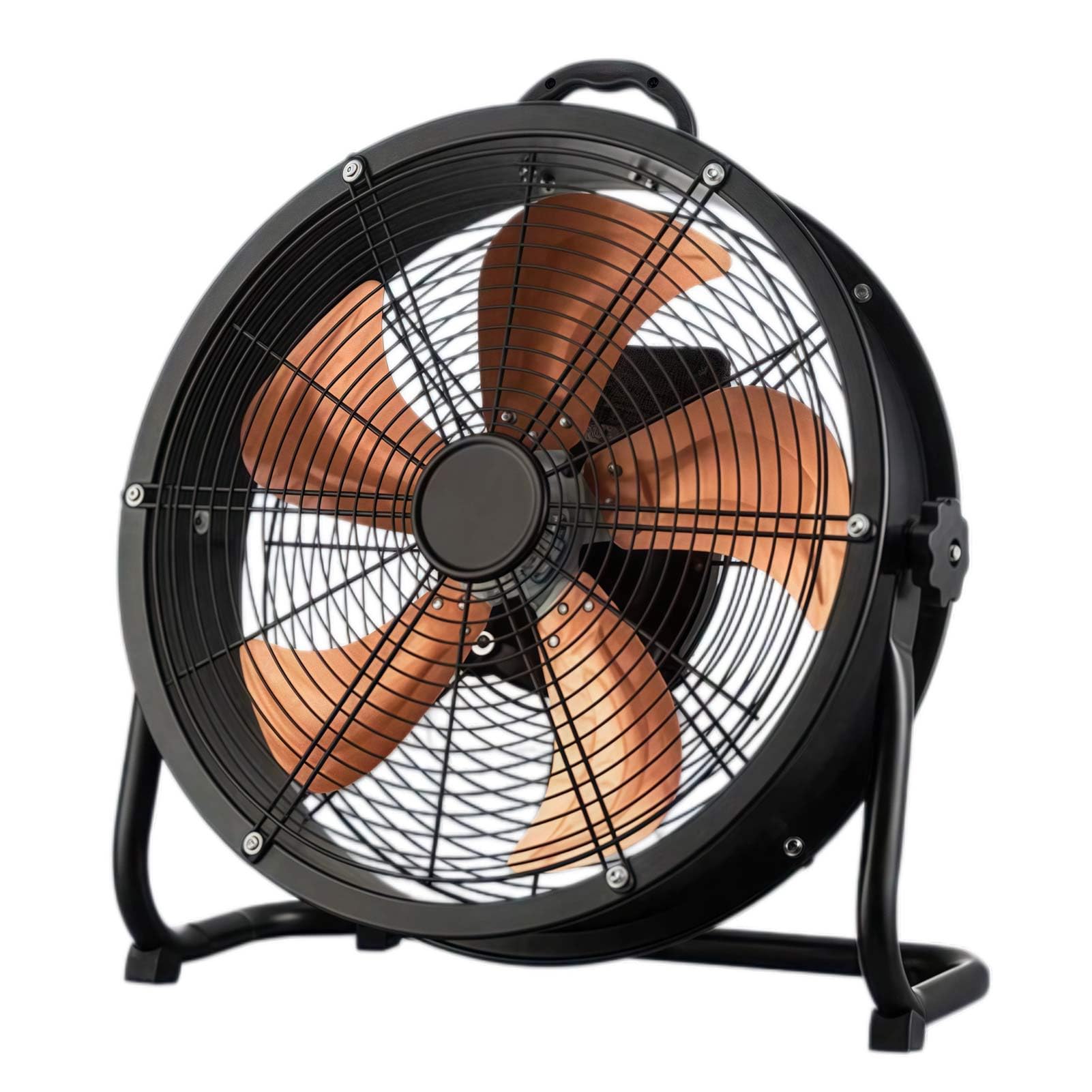 Genérico Ventilador de Tambor Industrial de Alta Velocidad, Motor de Cobre, 3 velocidades, Rejilla de Seguridad, aspas de Aluminio, Resistente para Piso.