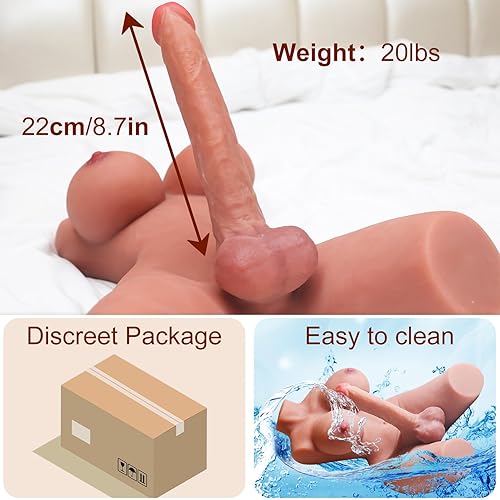 Shemale Sex Doll Torso Dildo - AUSLOVE Male Sex Toy with Flexible Dildo for  Women, Breasts and Anal Sex, Unisex Love Doll for Men Gay Couple,  Transsexual Torso Toy with Huge Dildo,