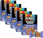KIND Petit-déjeuner, Bar à snack sain, Beurre d'arachides au chocolat noir Banana, Bars sans gluten, 8g Protéines, 1.76 OZ Boîtes (30 Compte)