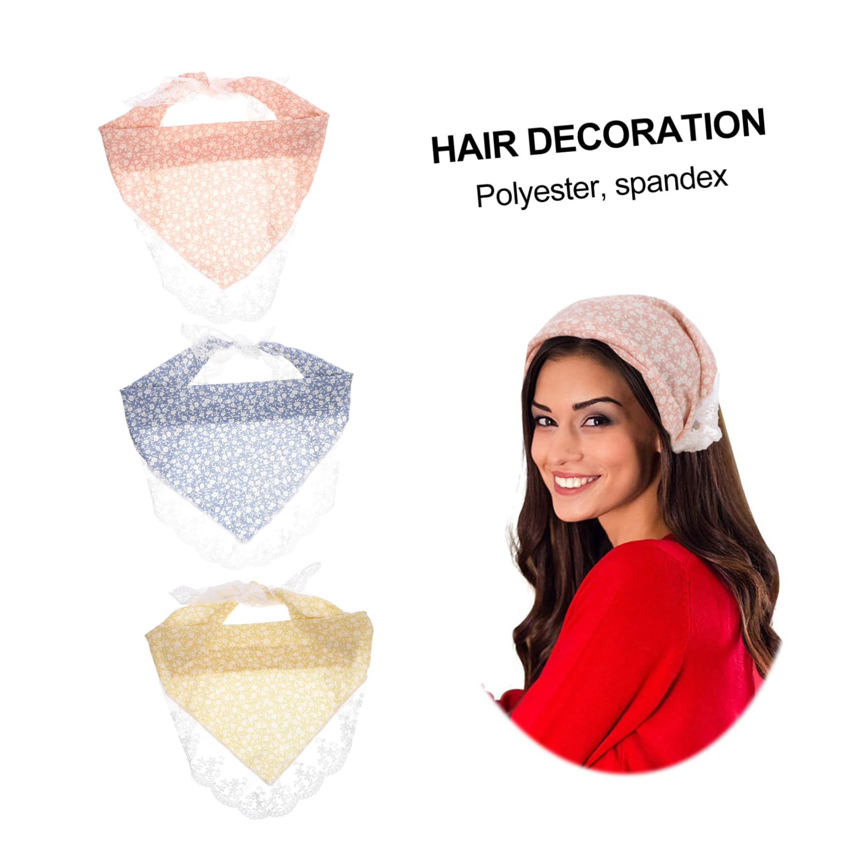 9pezzi Triangolo Fasce Donne Con Pizzo e Floreale Di Bandane Colorate Per Ogni Occasione e Stile Di Abbigliamento