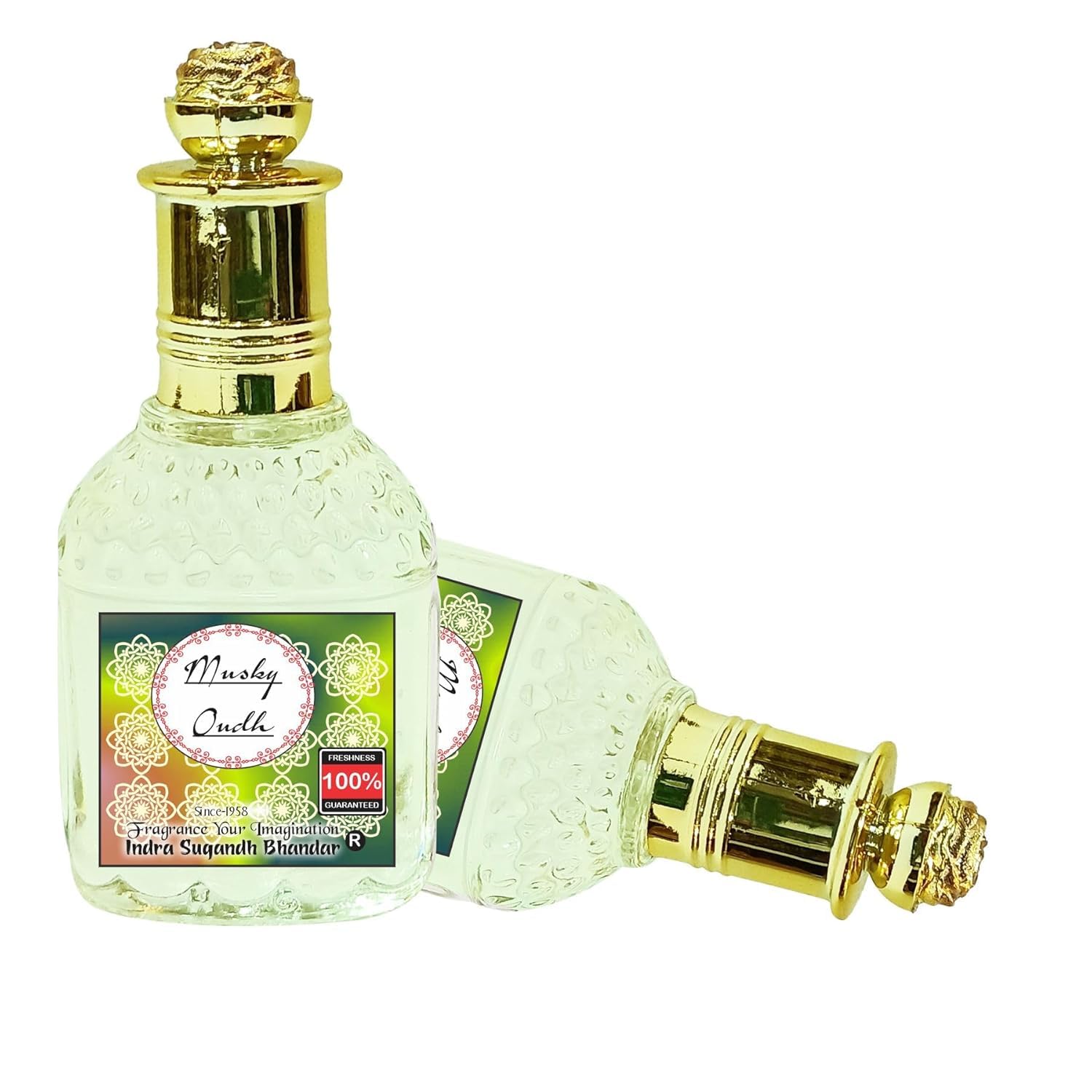 INDRA SUGANDH BHANDAR Attar For Men|Women Musky Oudh Combination of Two Rare Fragrance Kasturi Dana and Agarwood Long Lasting Fragrance 25ml Rollon Pack