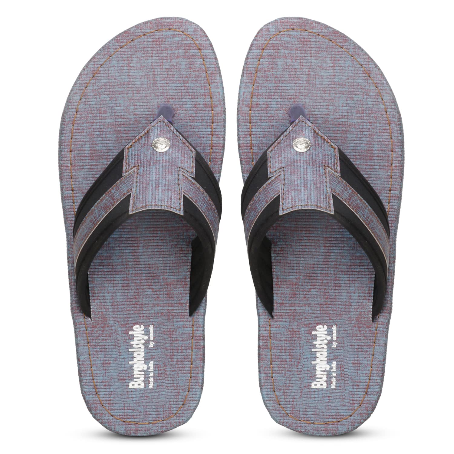 Emosis E0535 Mens Faux Leather Slipper - Flat Chappal cum Thong Sandal - For Daily Use Outdoor Indoor Formal Office Home Ethnic Casual Wear E0527 (Blue, numeric_7) (B0BG5744HR) Amazon Price History, Amazon Price Tracker