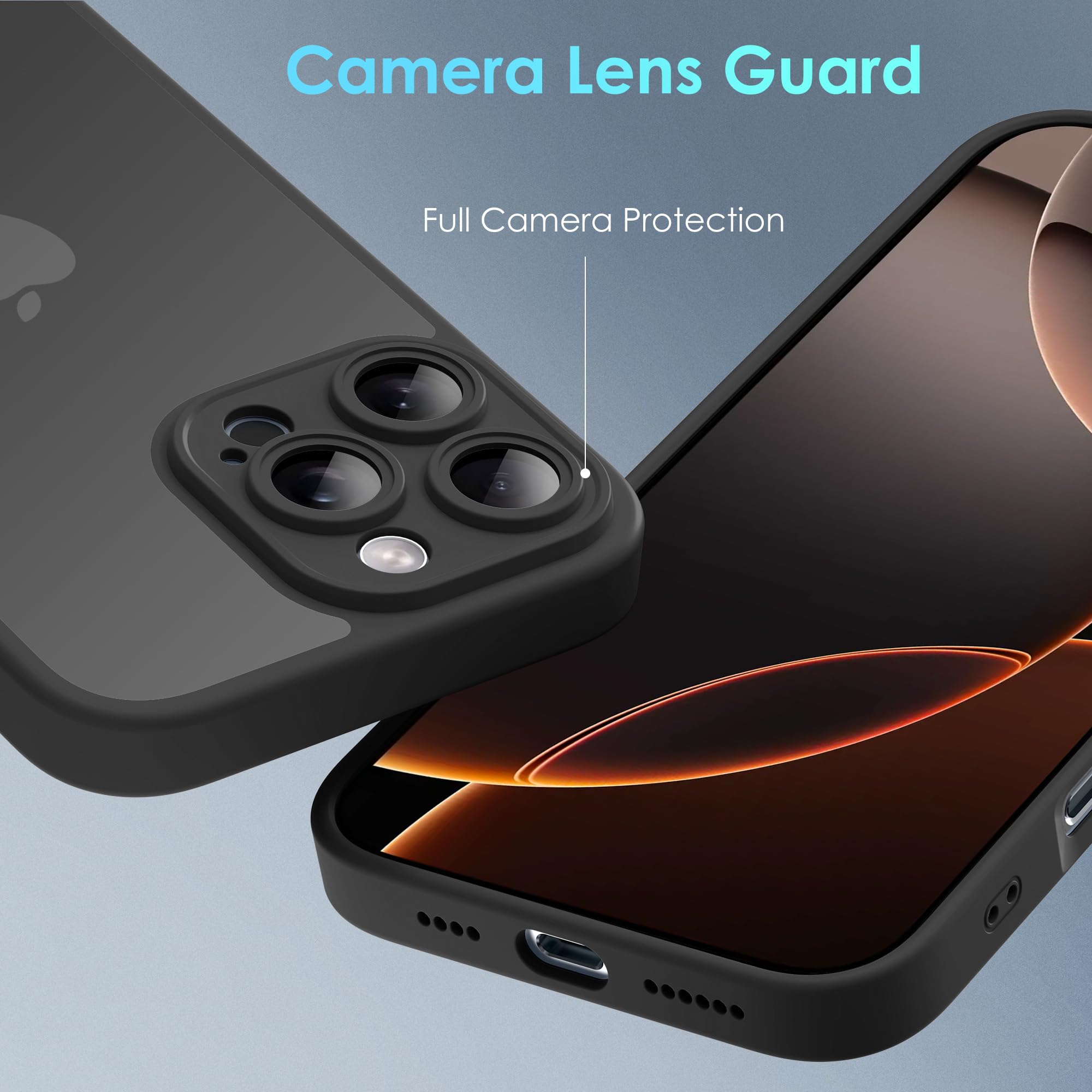 Mootobo for iPhone 16 Pro Max Case with Camera Lens Full Cover Protection, Military-Grade Drop Protection Phone Case - Image 2