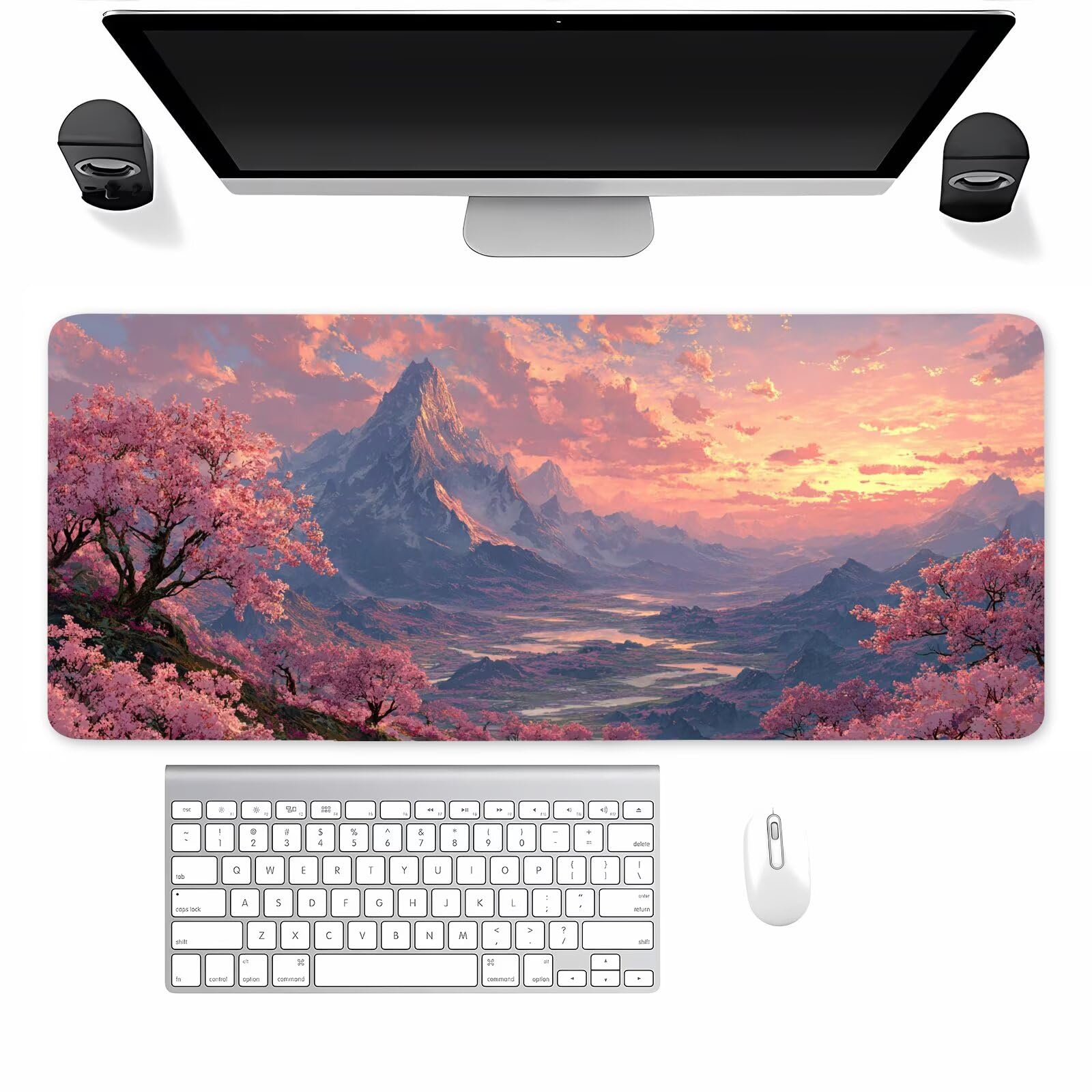 Mauspad XXL Rosa Baum, Gaming Mousepad 1200x600x2mm