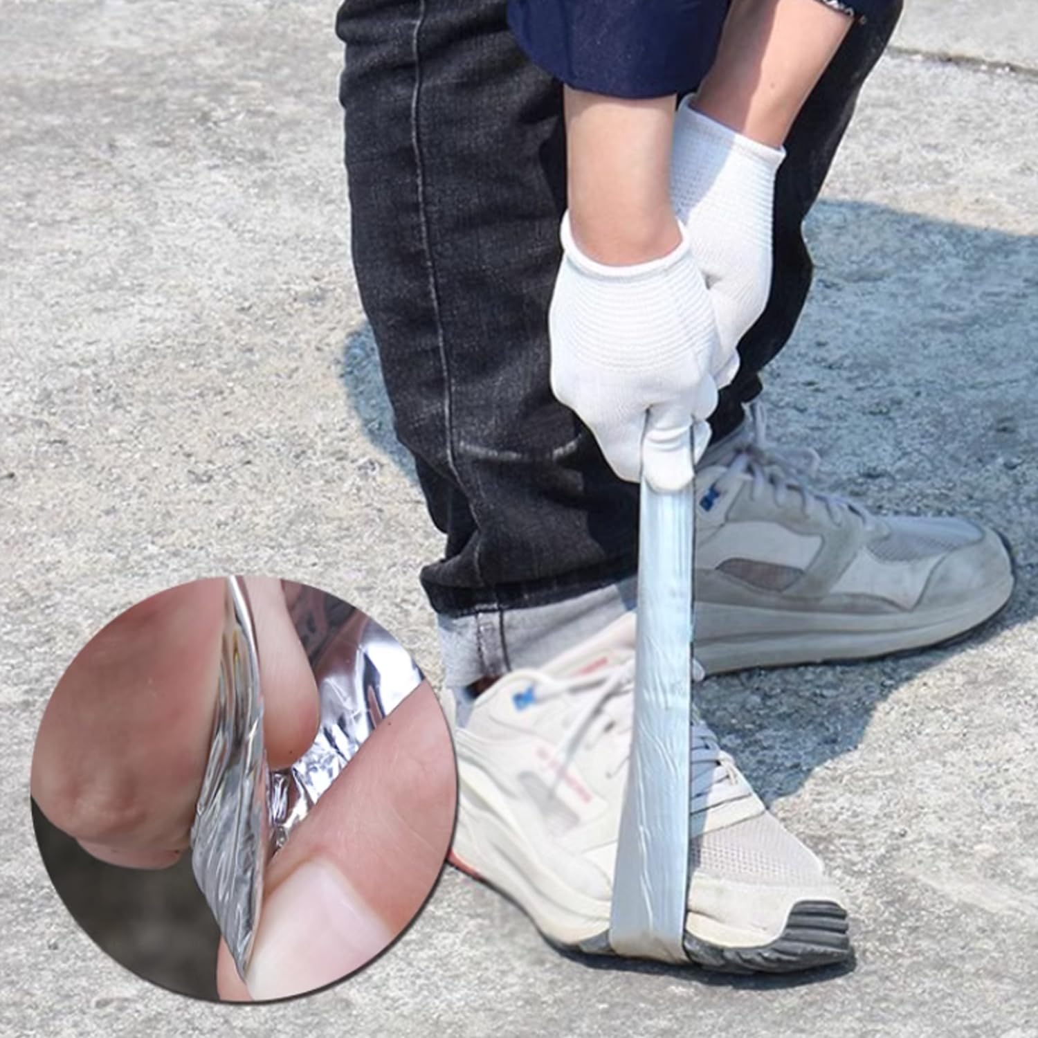 Cinta de Asfáltica Impermeable Autoadhesiva,Cinta de Aluminio de Alta Temperatura para Goteras o Grietas,Cinta Adhesiva para Reparación de Fugas de Agua,Exterior e Interior (60cm x 8m)