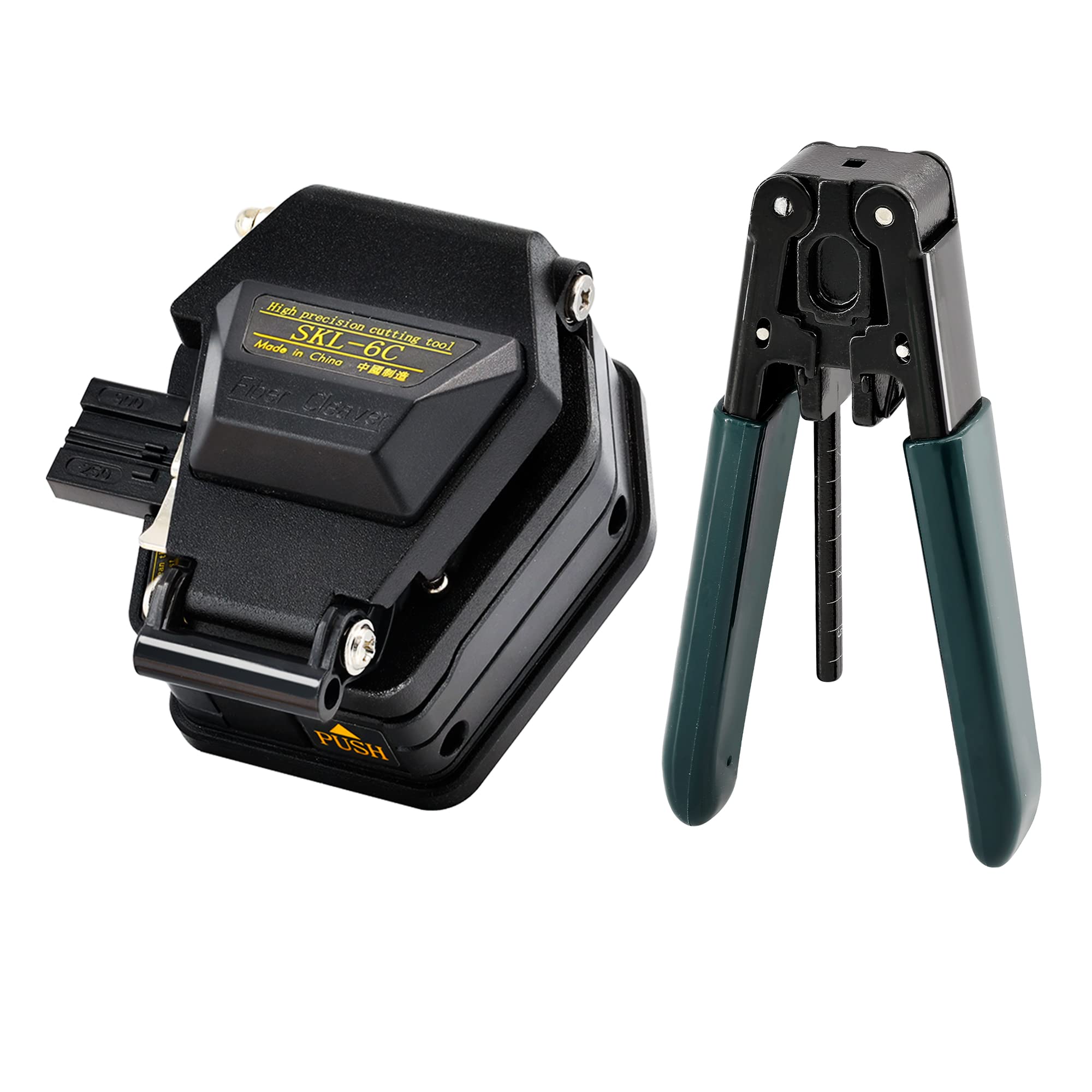 Optical Fibre Cleaver SKL-6C Cable Cutting Cutter Leather wire stripper FTTH Kit Tools, Optical Fiber Combination 2