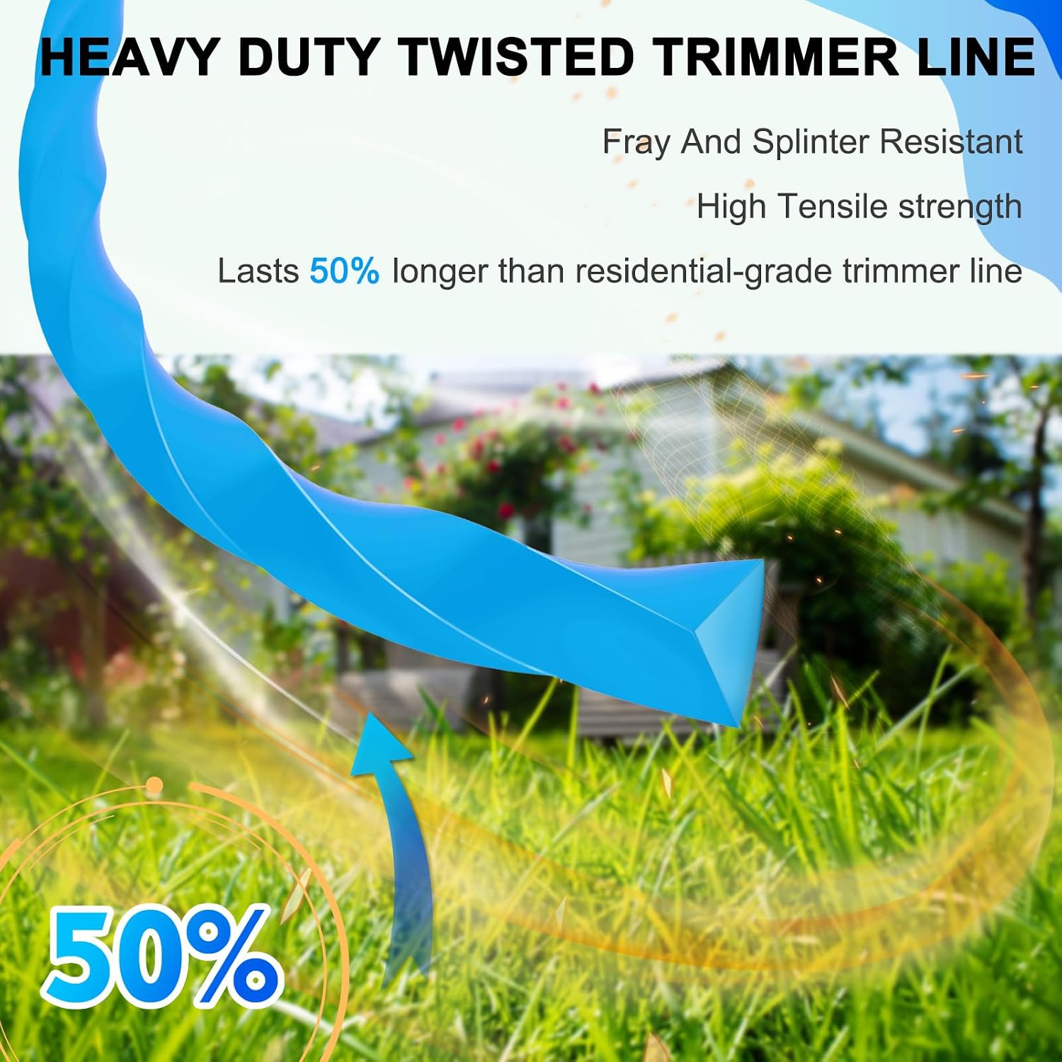 THTEN KSLA 59540-03 KAL 595-06 0.095" 144ft Trimmer Pre Cut Line Compatible with Kobalt Gen4 80V 4768426,1438129,1160325,1130001,820915,623439 Greenworks 80V 4926600, 5218445 Trimmer Line 9 Pack