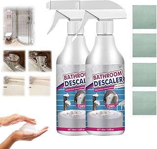 ZANWANXIN Stubborn Stains Cleaner, Bathroom Descaler Foam Spray, Multipurpose Bathroom Foam Cleaner, for Bathtub Bath Show...