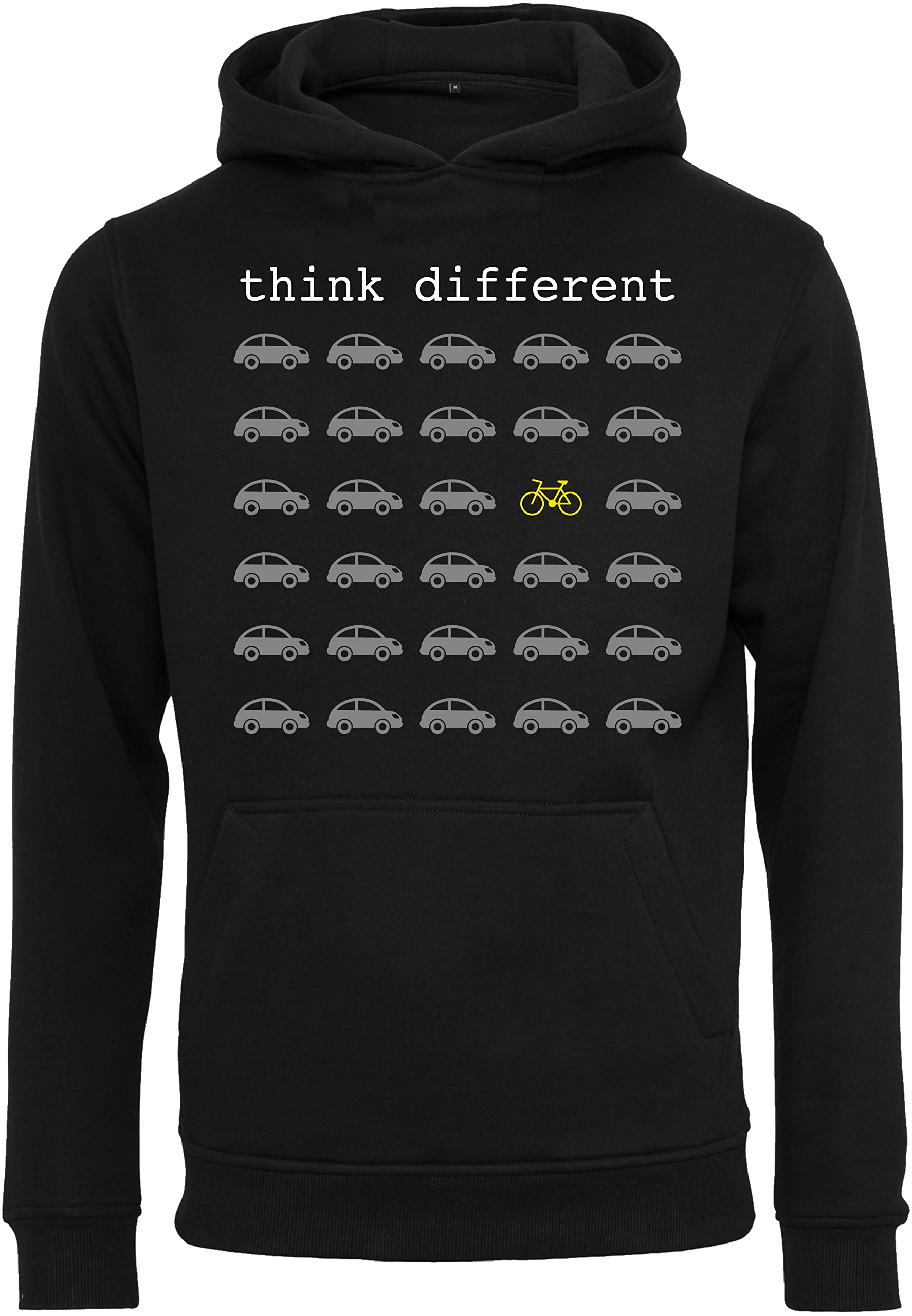 Baddery Fahrrad Hoodie Herren - „Think Different“