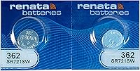 Vista 1 de Renata 362 SR721SW Baterías – 1.55 V Óxido de Plata 362 Batería de reloj (2 unidades)