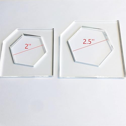 Miniatura 1 de Plantilla de mango de tabla de cortar hexagonal y tabla de embutidos, plantilla de enrutador acrílico cortado con láser de panal de abeja, plantilla