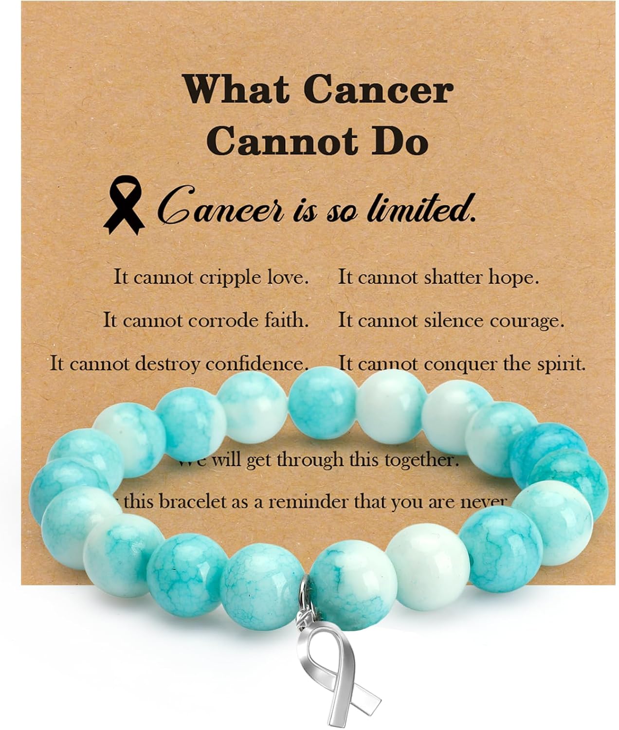Natural Stone Healing Bracelets for Women Men Inspirational...