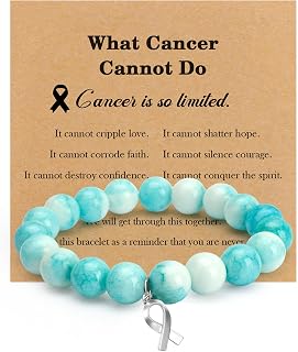 Natural Stone Healing Bracelets for Women Men Inspirational Gifts for Women Cancer Gifts for Public Social Public Event Support Fundraising