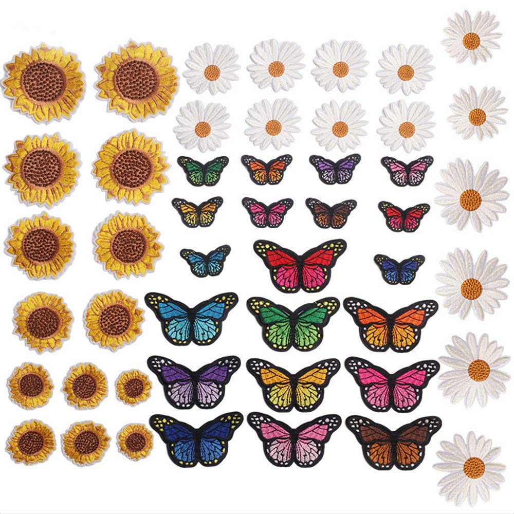 Écussons thermocollants papillon de rechange pour customisation textile et réparation de veste