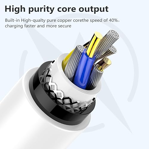 Miniatura 4 de Cable USB C a Lightning, paquete de 5 unidades de 6 pies [certificado Apple MFi] Cargador rápido para iPhone de carga rápida tipo C a cable