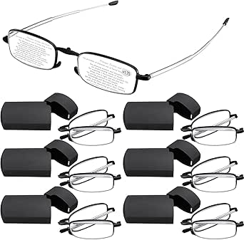 Amazon.com: Coume 6 Pack Folding Reading Glasses for Men Women Blue ...