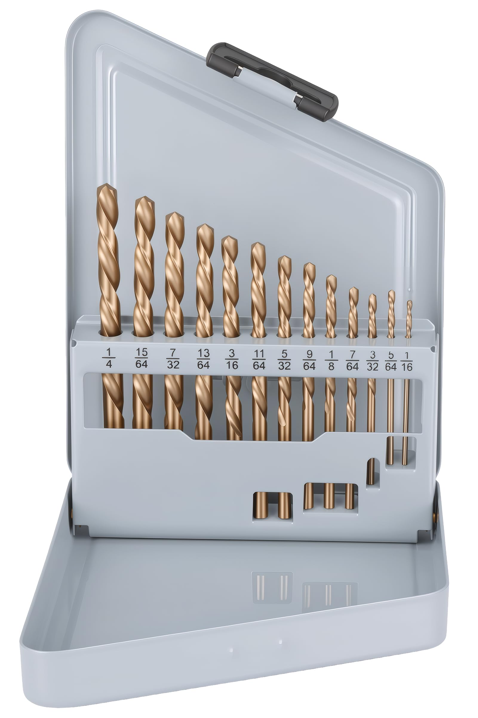 Cobalt Drill Bit Set - 13 Pieces, M35 Steel -12 Cobalt Drill Bit Set - 13 Pieces, M35 Steel -12