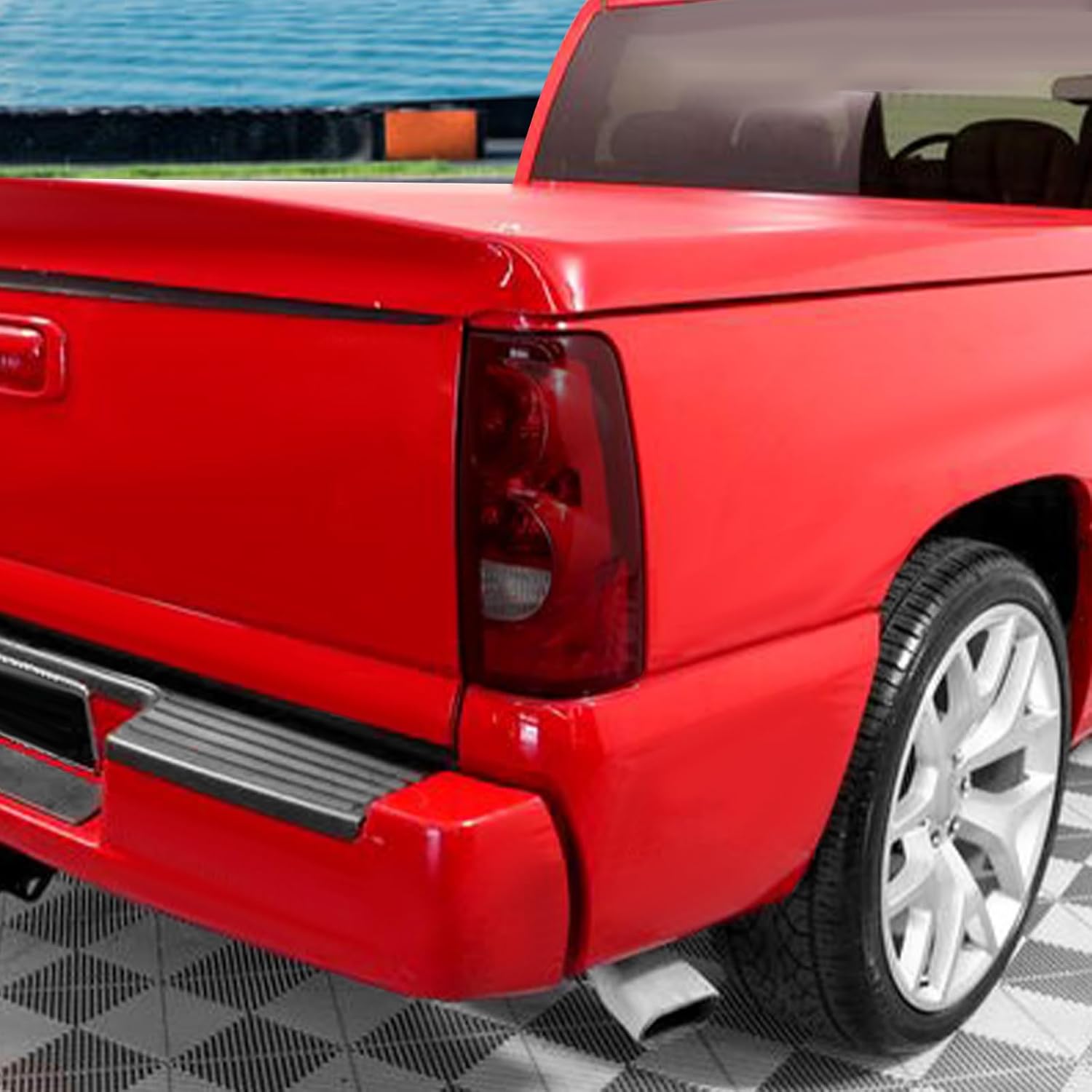 Smoked Black Taillight Cover fit for Chevy Silverado 2003 2004 2005 2006 Rear Brake Light Exterior Accessories