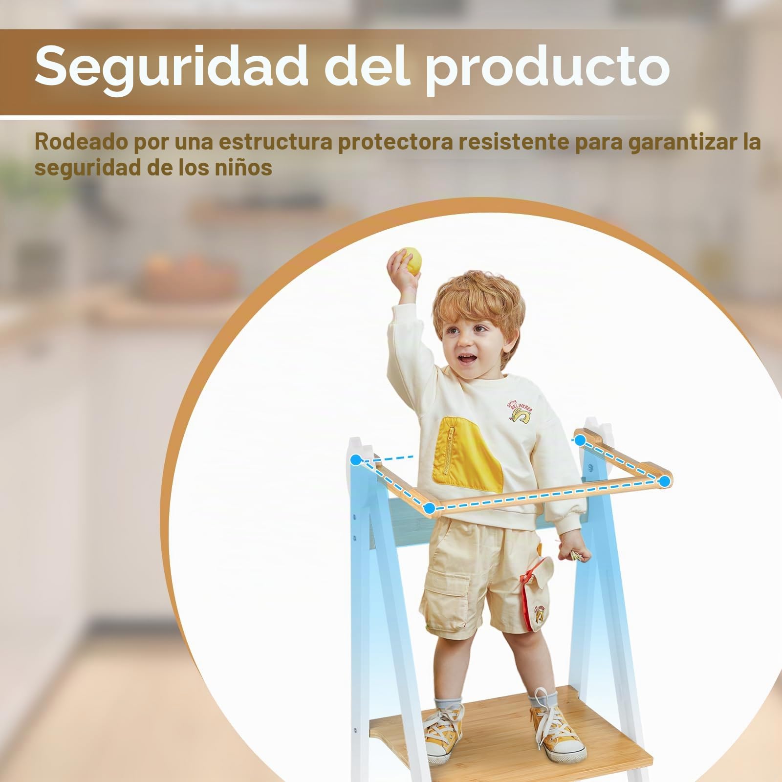 Torre Montessoriana de aprendizaje, plegable multiusos, torre de aprendizaje a partir de 1 año, caminata, escalera para niños, 88 x 45 x 45 cm, color blanco