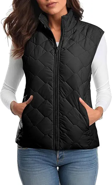 Gilet Matelassé Femme Sans Manches Doublure Polaire Chaud Hiver 2025