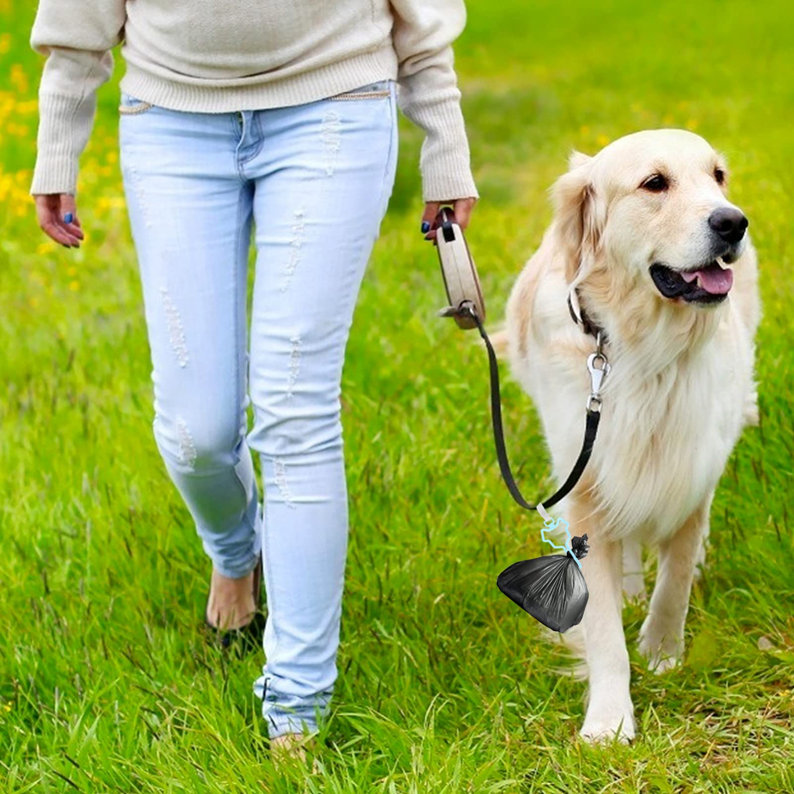 5pièces Distributeur De à Déjections Canines Clip De Fixation Pratique Pour Laisse à Et Poussette Accessoire De Promenade Main Pour Chiens
