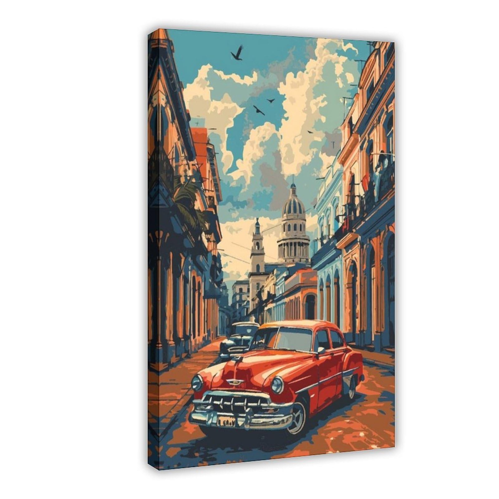 NCUDANK Cuban Art Posters Canvas Poster Bedroom Decor Landscape Office Room Decor Gift 20x30inch(50x75cm)