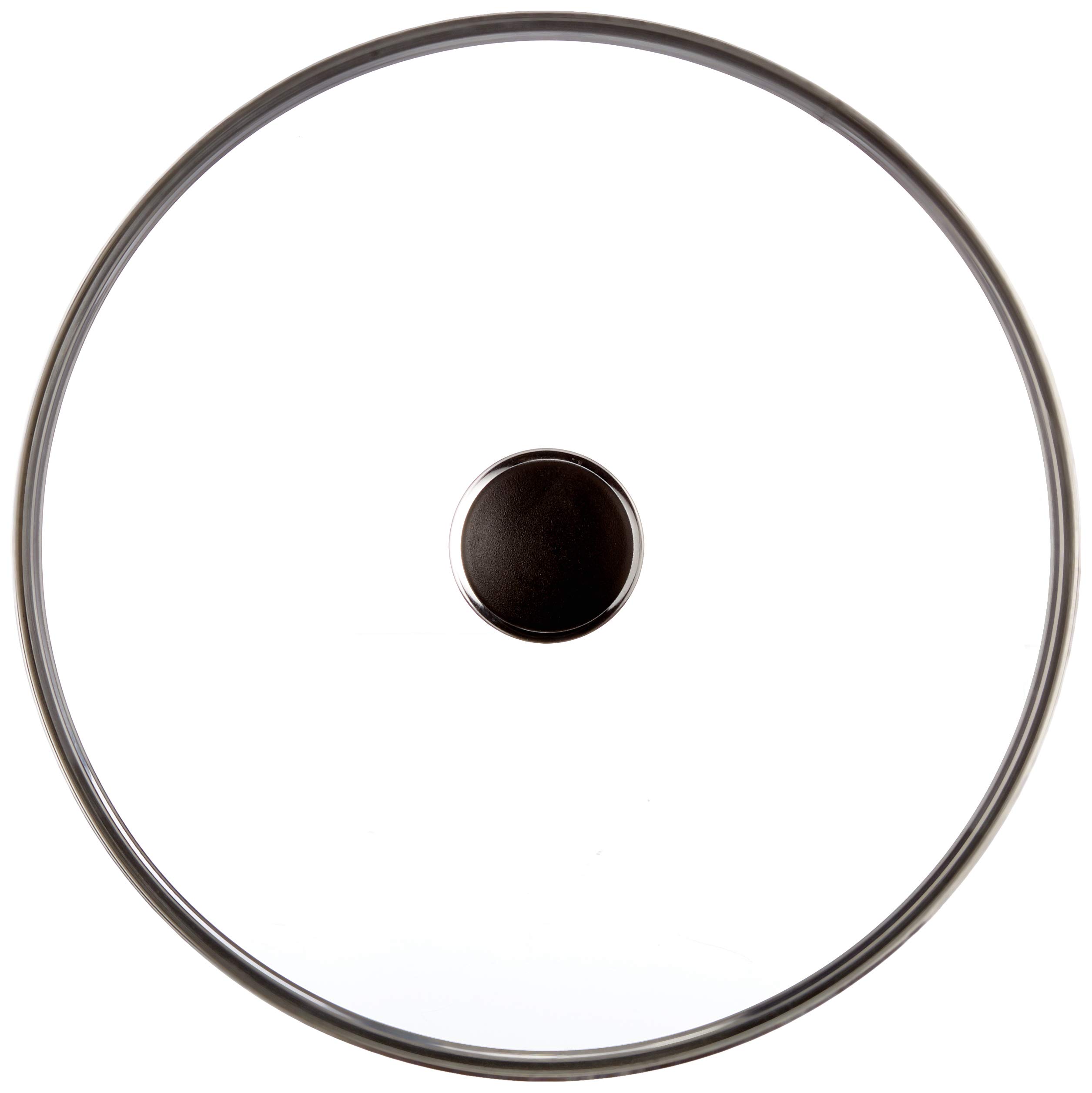 Ballarini 1013096810 szklana pokrywka z krawędzią ze stali nierdzewnej, 32 cm, szkło, szara, 18 x 8 x 3 cm
