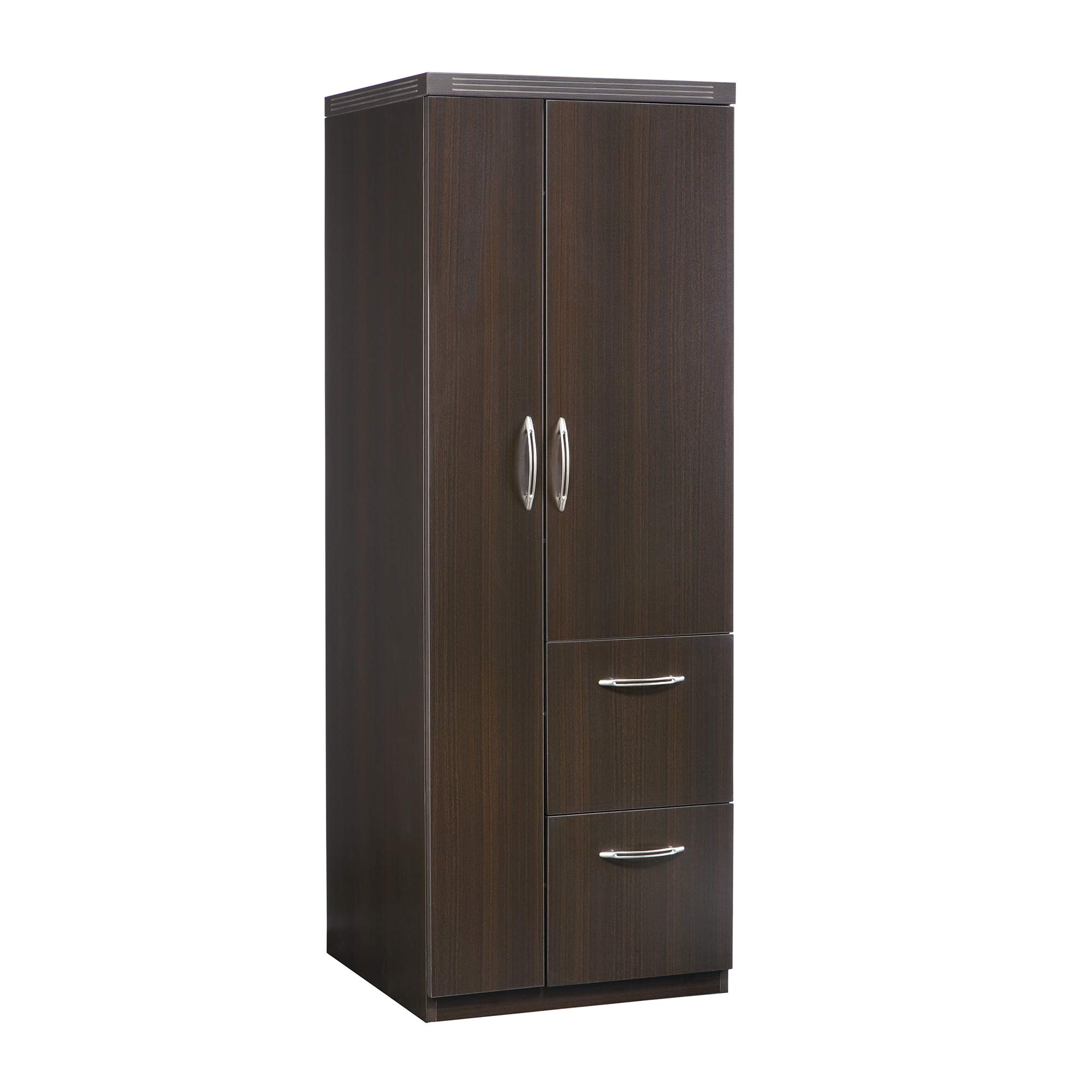 Mayline APSTLDC Aberdeen Personal Storage Tower with 2 Doors and 2 Drawers, Mocha Tf