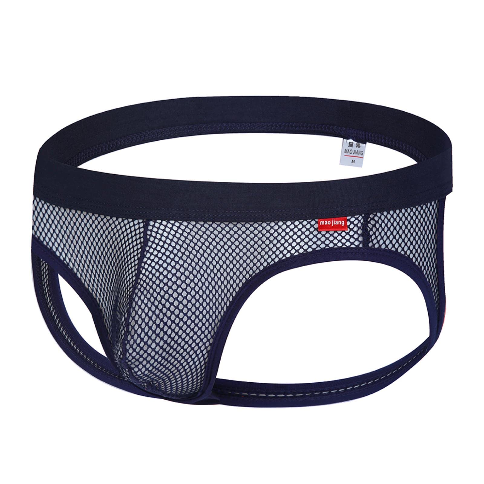 Bretelles transparentes en maille pour homme - Noir, XL