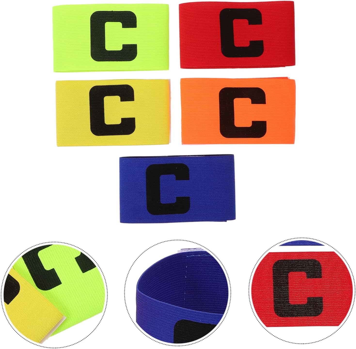 25pcs Elastic Captain Armbands for Soccer Wear-Resistant Arm Bands for Football Basketball and Team Sports Enthusiasts