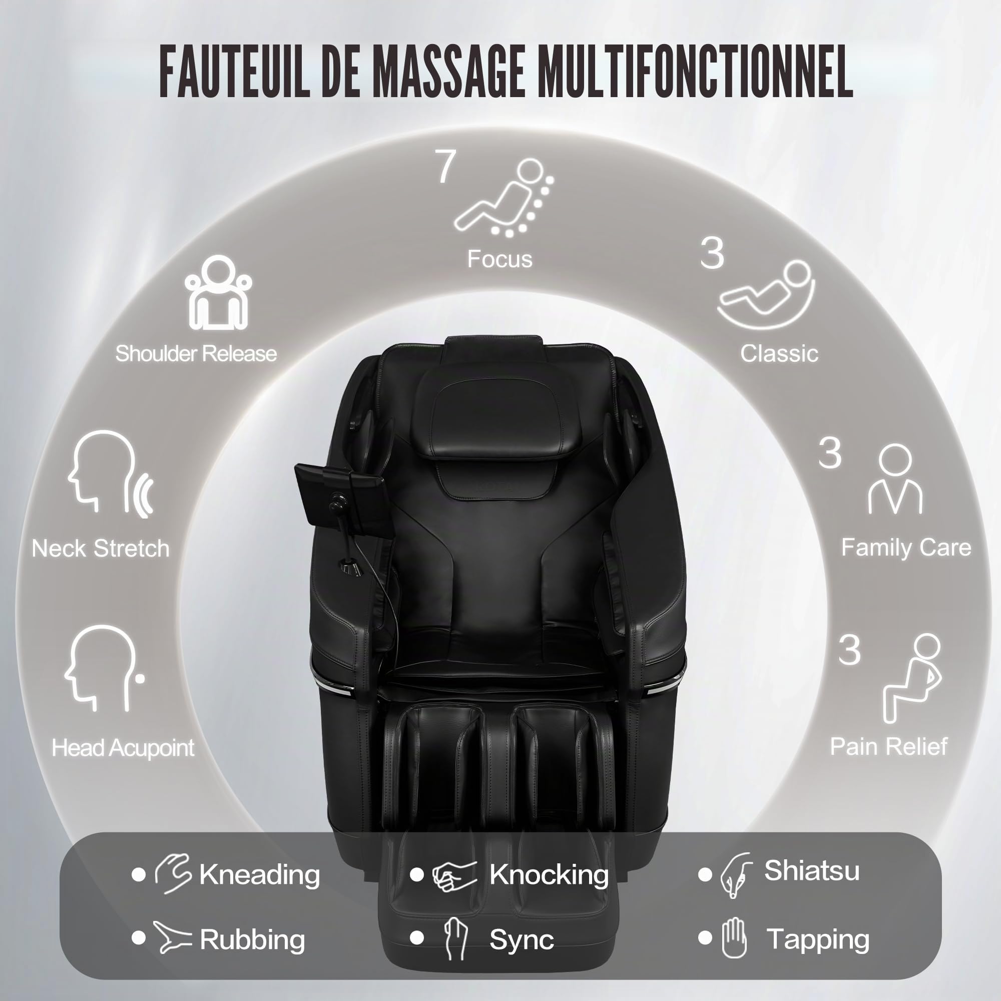 ROTAI Fauteuil de Massage 3D à gravité zéro pour la Maison Massage Complet du Corps