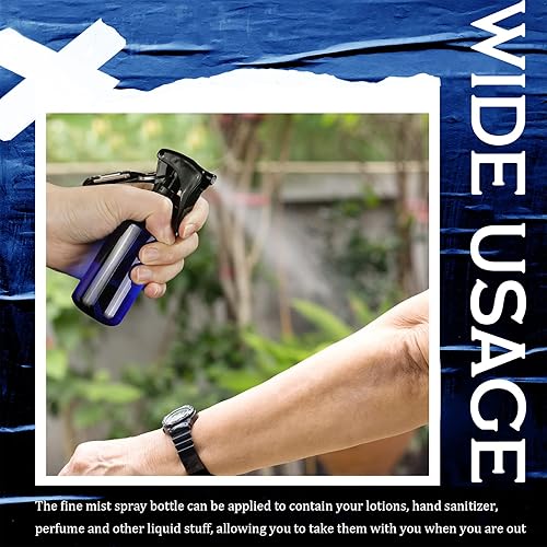 Miniatura 6 de Roshtia 20 botellas pequeñas de spray con llavero de 2 onzas, botellas de plástico de spray recargables de 2.0 fl oz de tamaño de viaje con 1 hoja