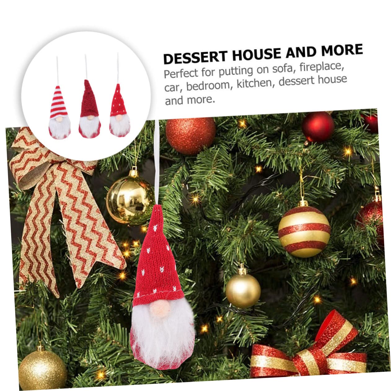 Ciieeo Piezas muñeca de Navidad Colgantes del árbol de Navidad navideños de Peluche Colgantes navideños muñecos navideños complementos navideños decoración del hogar paño