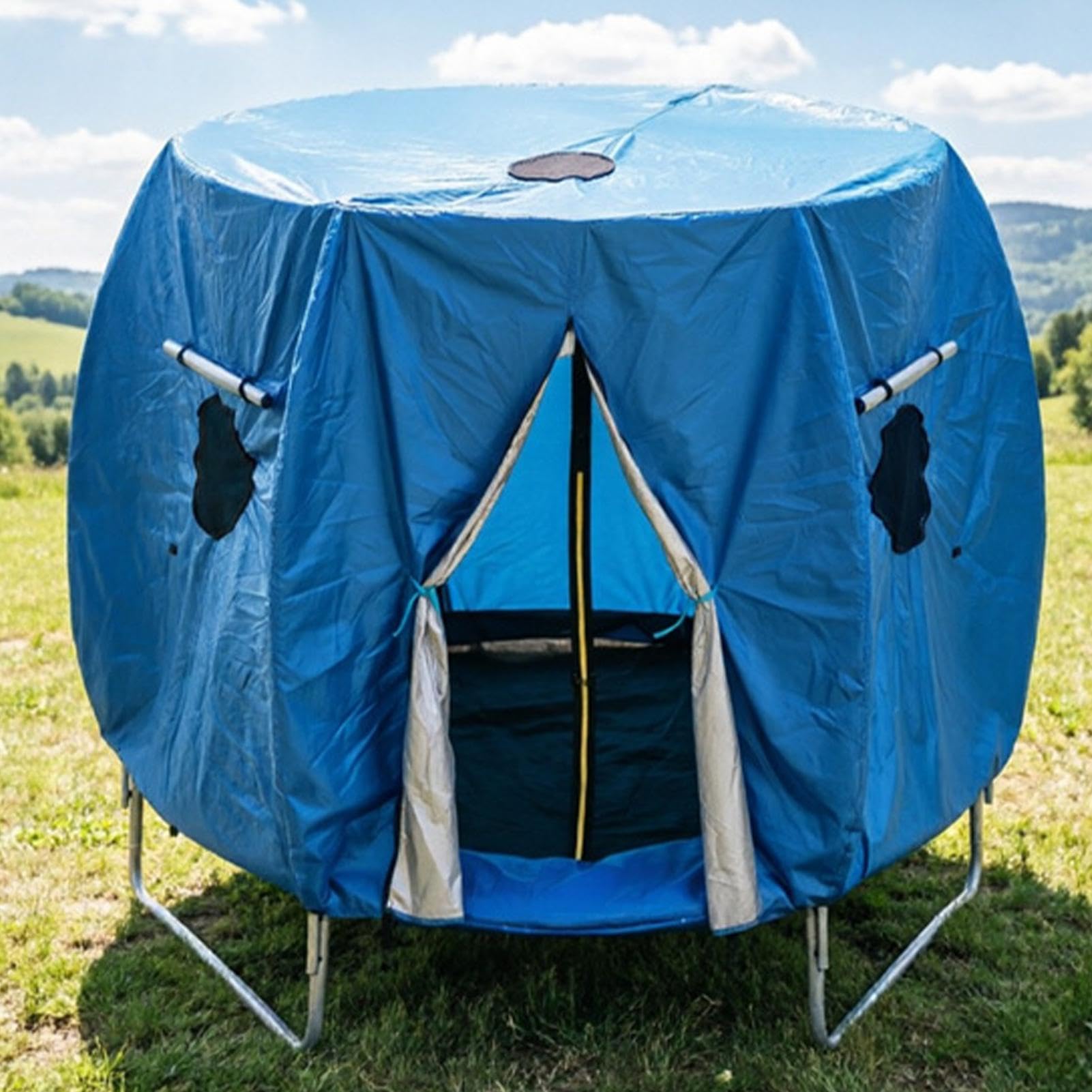Generico Tenda per Tappeto Elastico Tenda Protettiva Parasole per Tendalino | Copertura Antivento per Tappeto Elastico Campeggio All'Aperto Giardino Cortile Patio e Palestra Domestica