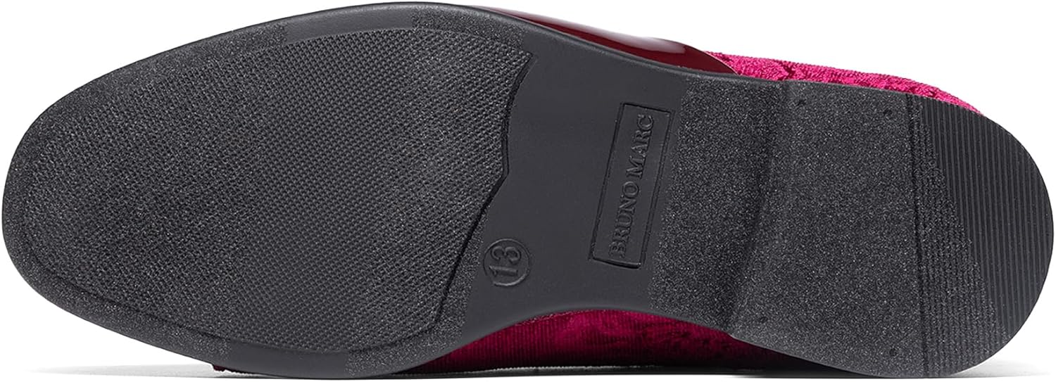 Bruno Marc Boys Dress Shoes Formal Patent Velvet Tuxedo Oxford Shoes - Image 4