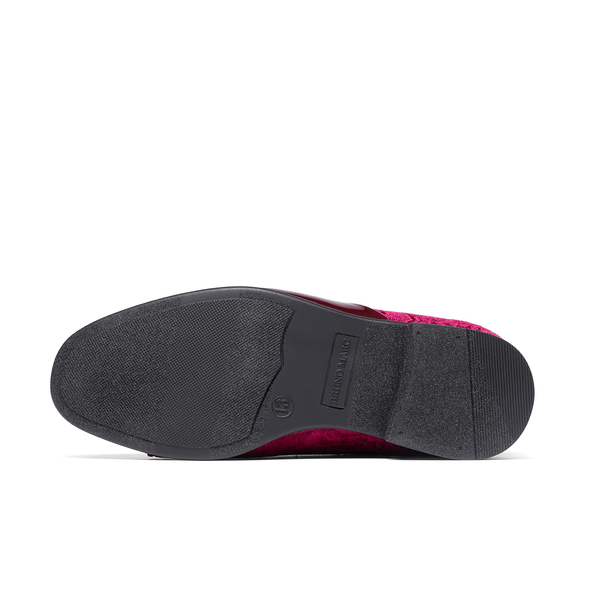 Bruno Marc Chłopięce Buty Formalne Patent Aksamitny Smoking Oxford Buty, Ciemnoczerwony, 2 Little Kid