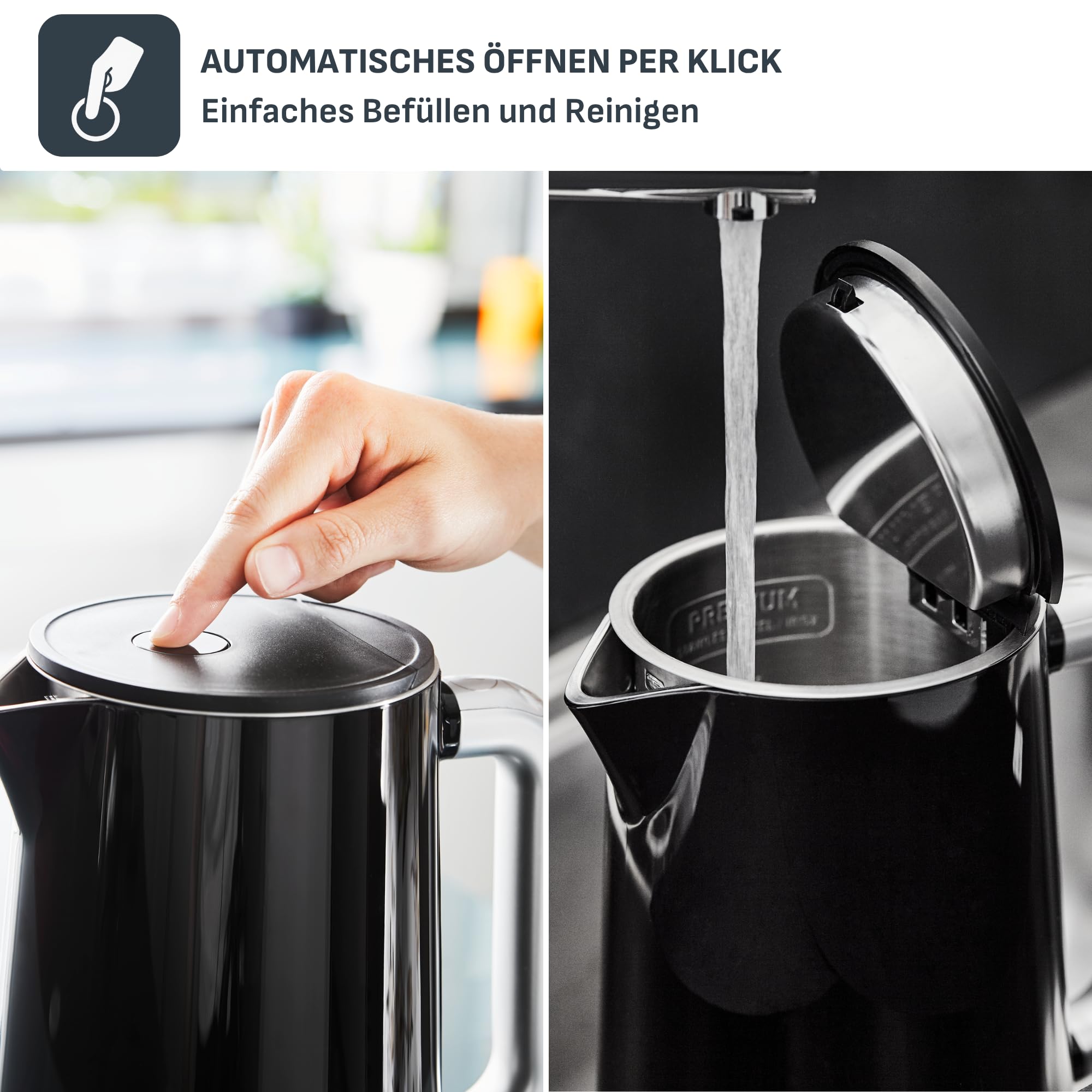 Tefal Smart’n Light Wasserkocher mit Temperaturwahl & Warmhaltefunktion – digitaler Wasserkocher mit LED-Display, schnelles Aufheizen, kabellos, energieeffizient & leicht zu reinigen