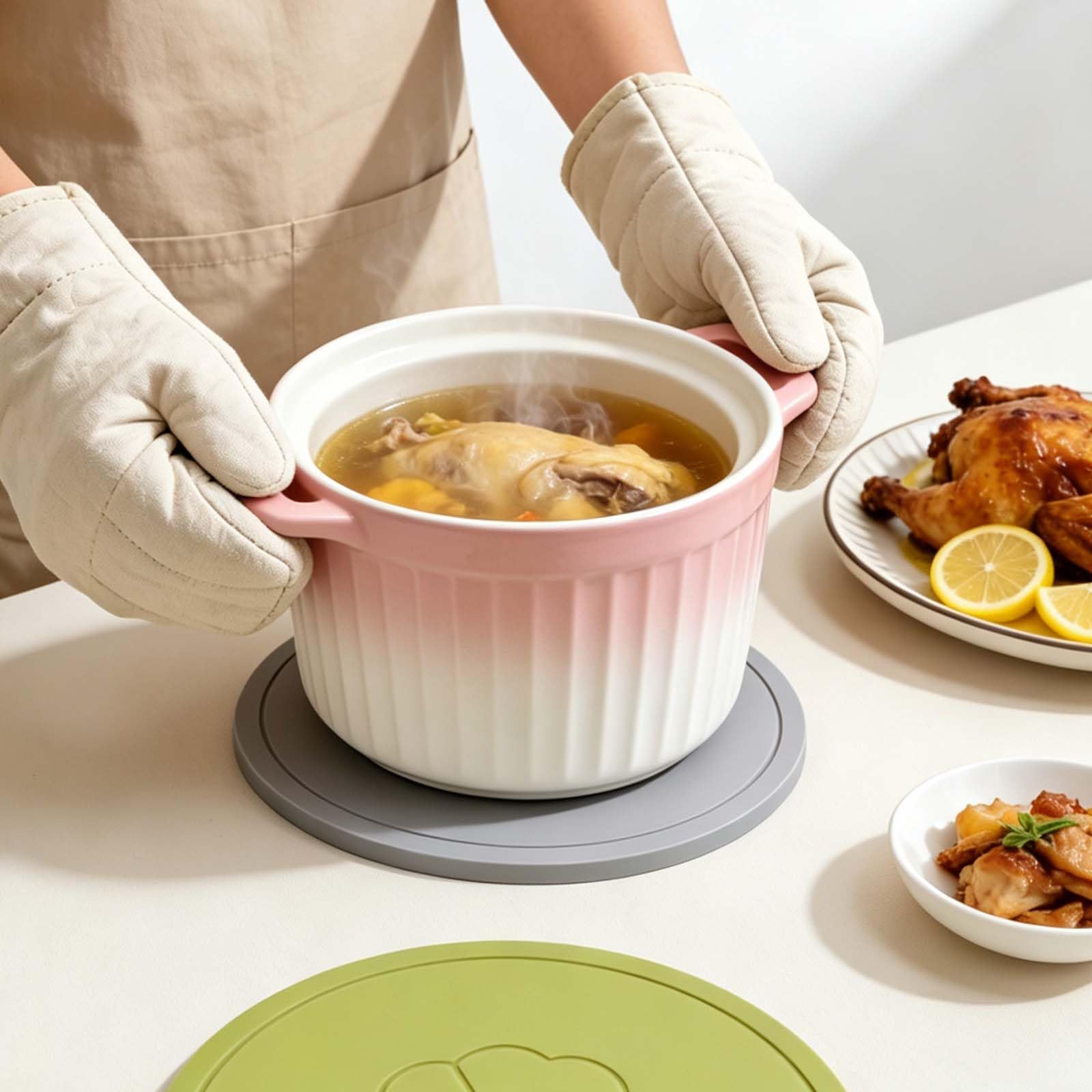 Salvamanteles de Silicona para Platos Calientes, ollas y sartenes,