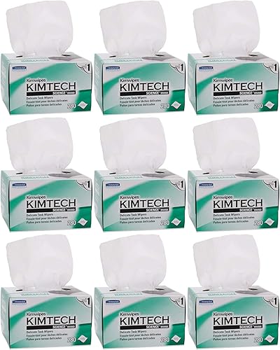Kimberly-Clark Professional QLZSTWUH Kimtech Science KimWipes - Limpiaparabrisas de tareas delicados, 4.4 x 8.4 pulgadas, 1 capa, 9 cajas de 280