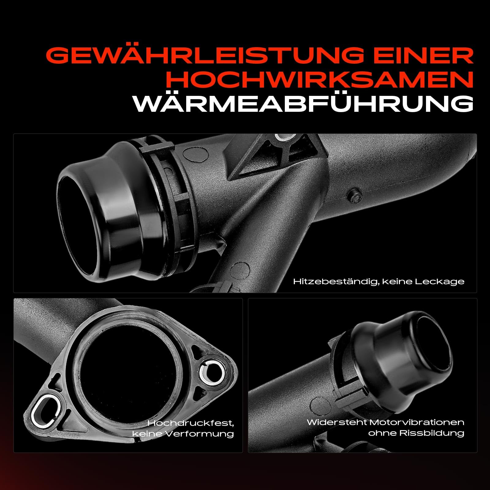 Frankberg Kühlwasserflansch Zylinderkopf Kompatibel mit 1er E87 1er Cabriolet E88 1er Coupe E82 3er E90 3er Cabriolet E46 3er Cabriolet E93 3er Compact E46 Replace# 11537505055