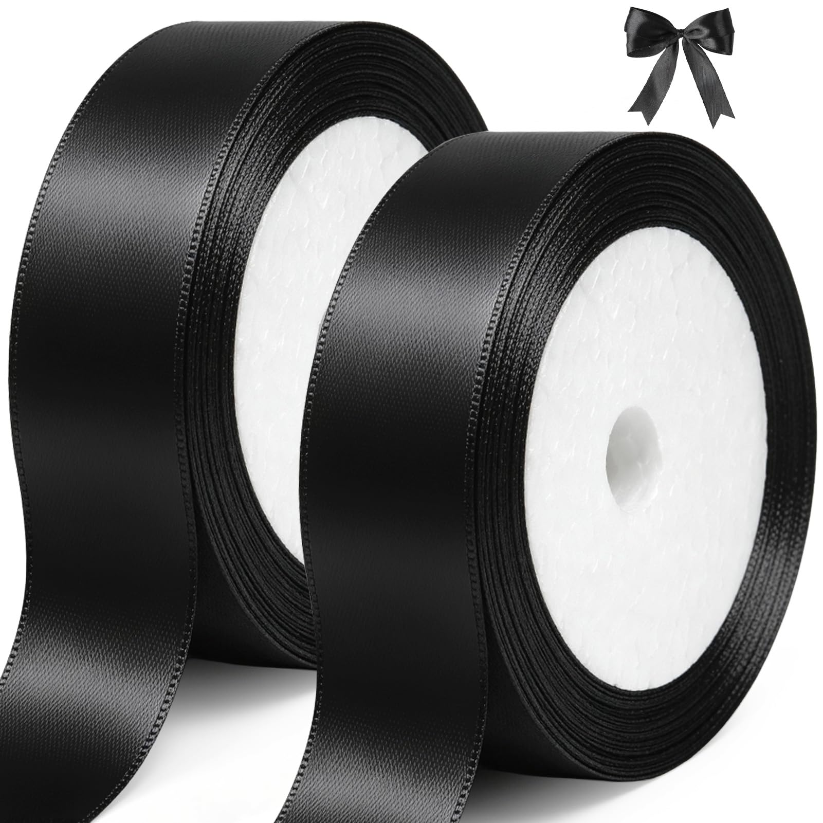 tenn well Geschenkband 20mm, 44M Satinband Breit Geschenkband Schleifenband für Geschenkverpackung Brautstrauß Basteln Geburtstag Hochzeit Dekoration